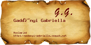 Gadányi Gabriella névjegykártya