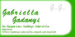 gabriella gadanyi business card